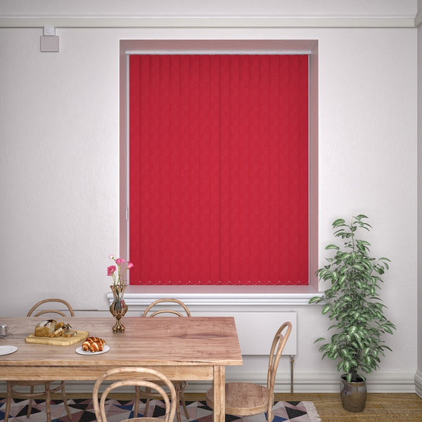 Kensington Plain Vertical Blind Scarlett