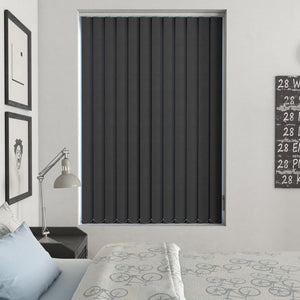 Plain PVC Vertical Blind Black