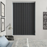 Plain PVC Vertical Blind Black