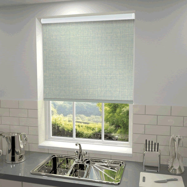 Orla Kiely - Scribble Blackout Roller Blind Duckegg