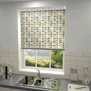 Orla Kiely - Scribble Stem Roller Blind Seagrass and Duckegg