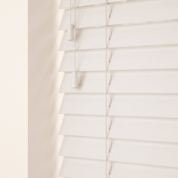 50mm Primary Wood Venetian Blinds Snow