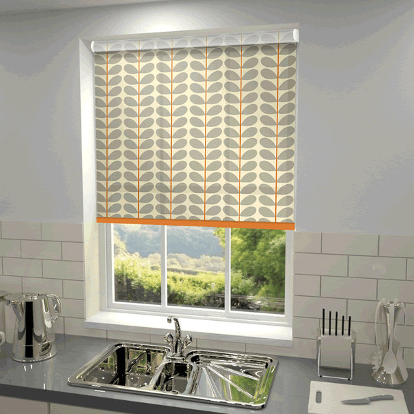 Orla Kiely - Two Colour Stem Roller Blind Warm Grey