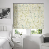 Wild Flower Roman Blind Teal
