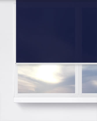 Blue roller blinds