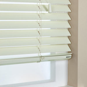 50mm Elementi Wood Venetian Blind Gloss Creme