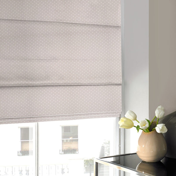 Dotty Roman Blind Taupe