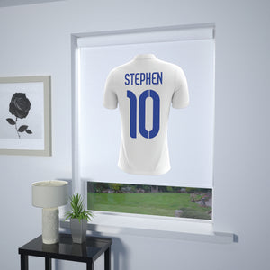Football Personalised Roller Blind White (White Background)