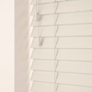 50mm Primary Wood Venetian Blinds Old White