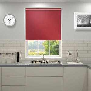 Plain Blackout PVC Roller Blind Flamingo
