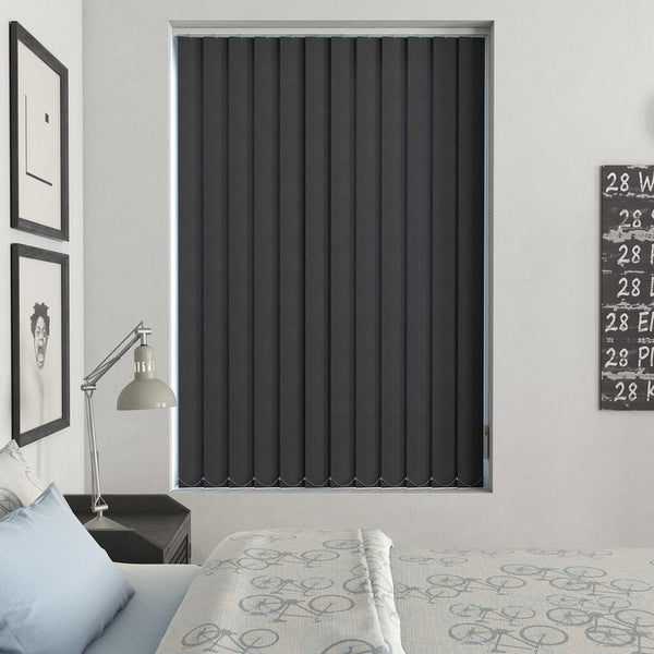 Plain PVC Vertical Blind Black