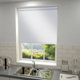 Plain Blackout PVC Roller Blind White