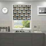 Orla Kiely - Rosebud Blackout Roller Blind Powder Blue