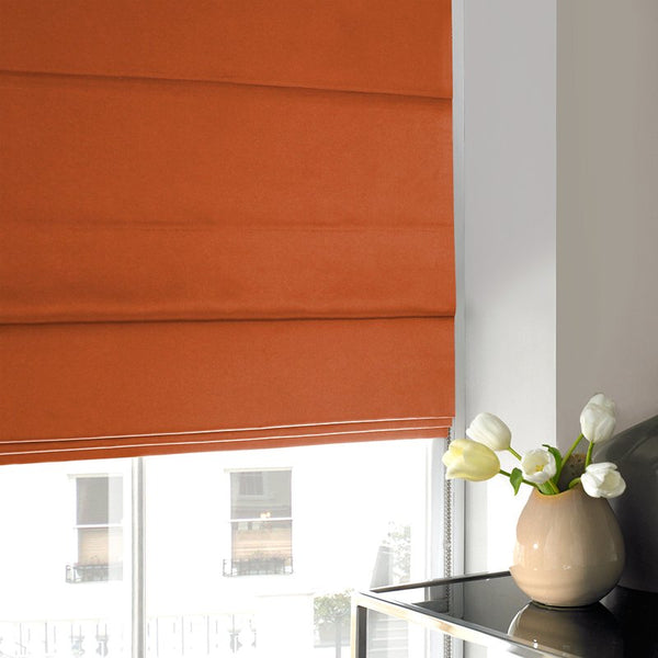 Satin Roman Blind Orange