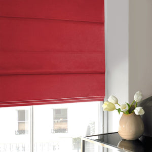 Satin Roman Blind Scarlet