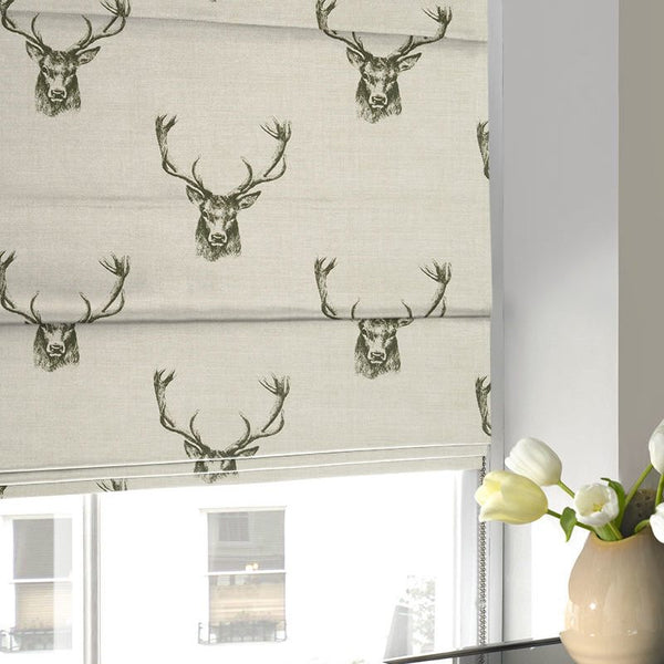 Stags Roman Blind Charcoal