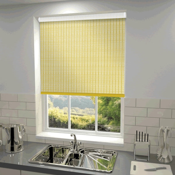 Orla Kiely - Tiny Stem Blackout Roller Blind Zest